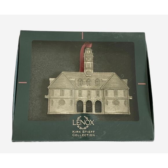 Lenox Kirk Stieff Williamsburg Capitol Pewter Ornament Christmas Virginia - Picture 1 of 4